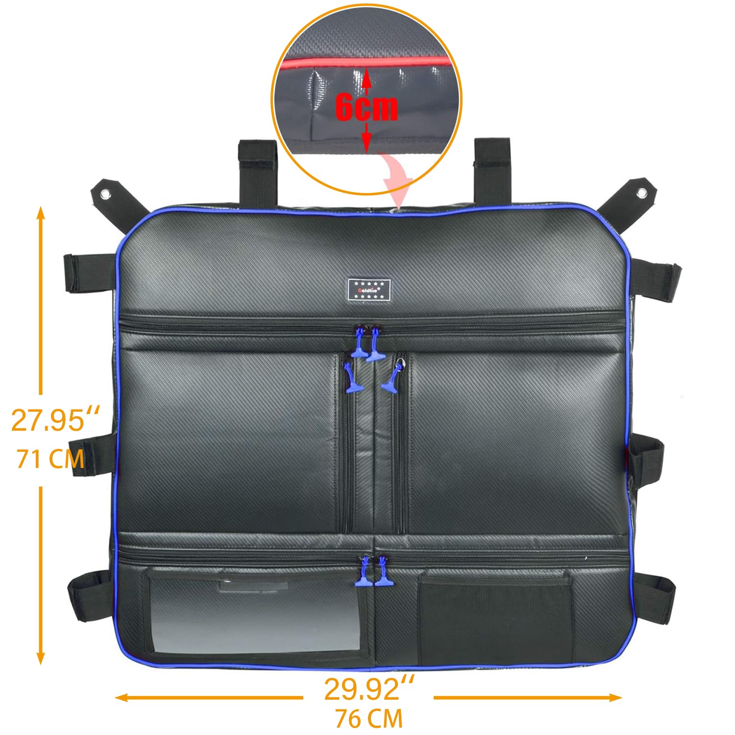 Sac De Toit UTV JTLB Grande Capacité - Compatible RZR XP S Et Commander MAX, Avec Bande Réfléchissante