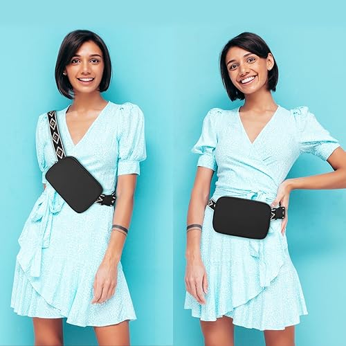 Miniatura 6 de Riñonera transparente aprobada para estadios, bolsa de cinturón transparente, cangurera transparente para mujeres y hombres con correa ajustable,