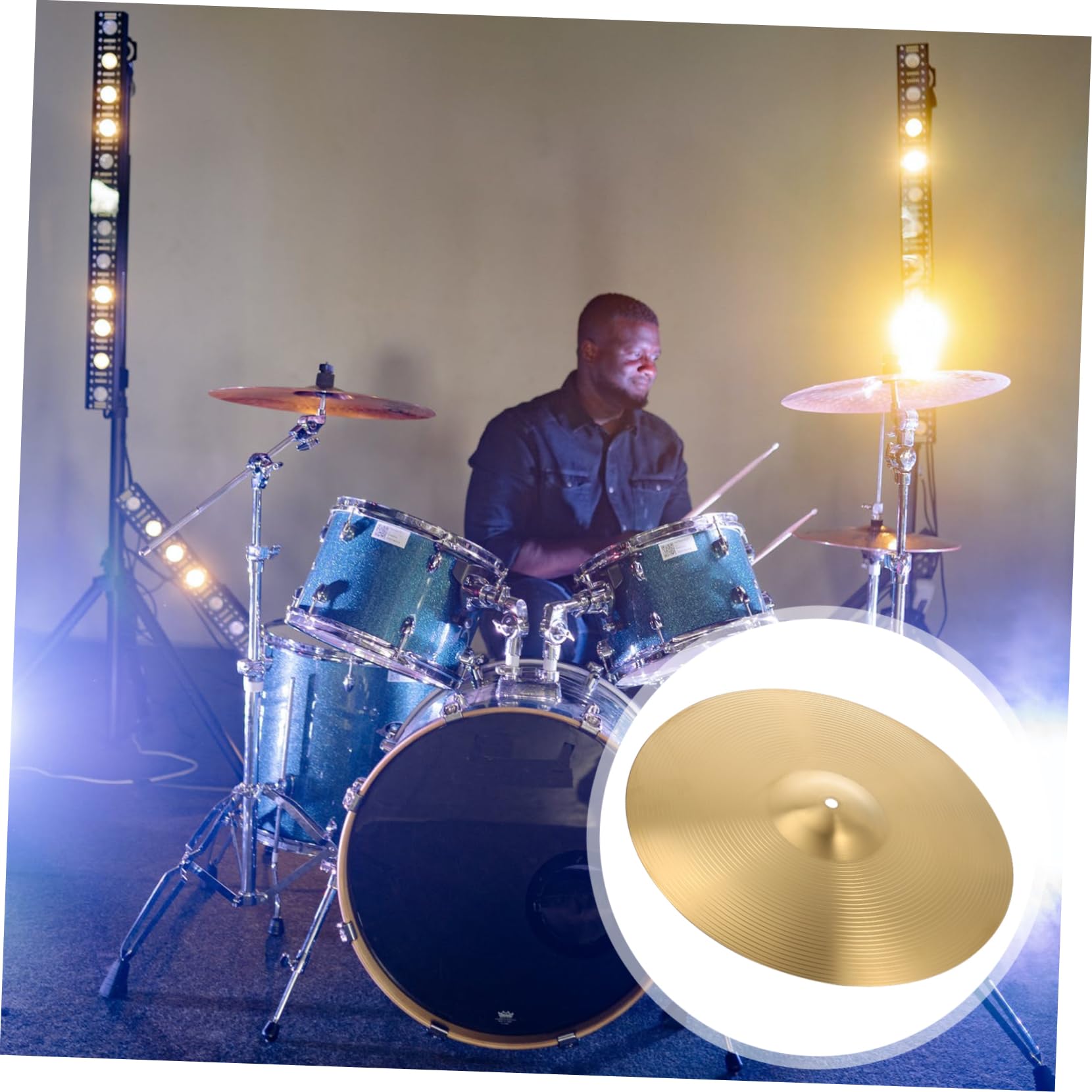 BIUDECO Jazz Drum Cymbal Accessory Brass Cymbals for Drum Kit Small Easy to Store