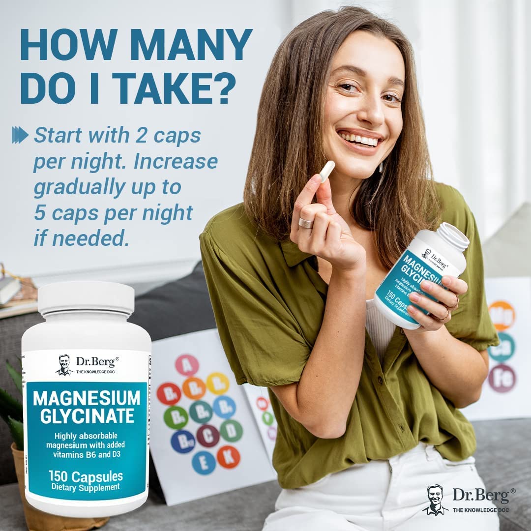 Dr. Berg's Magnesium Glycinate 400mg Fully Chelated Magnesium