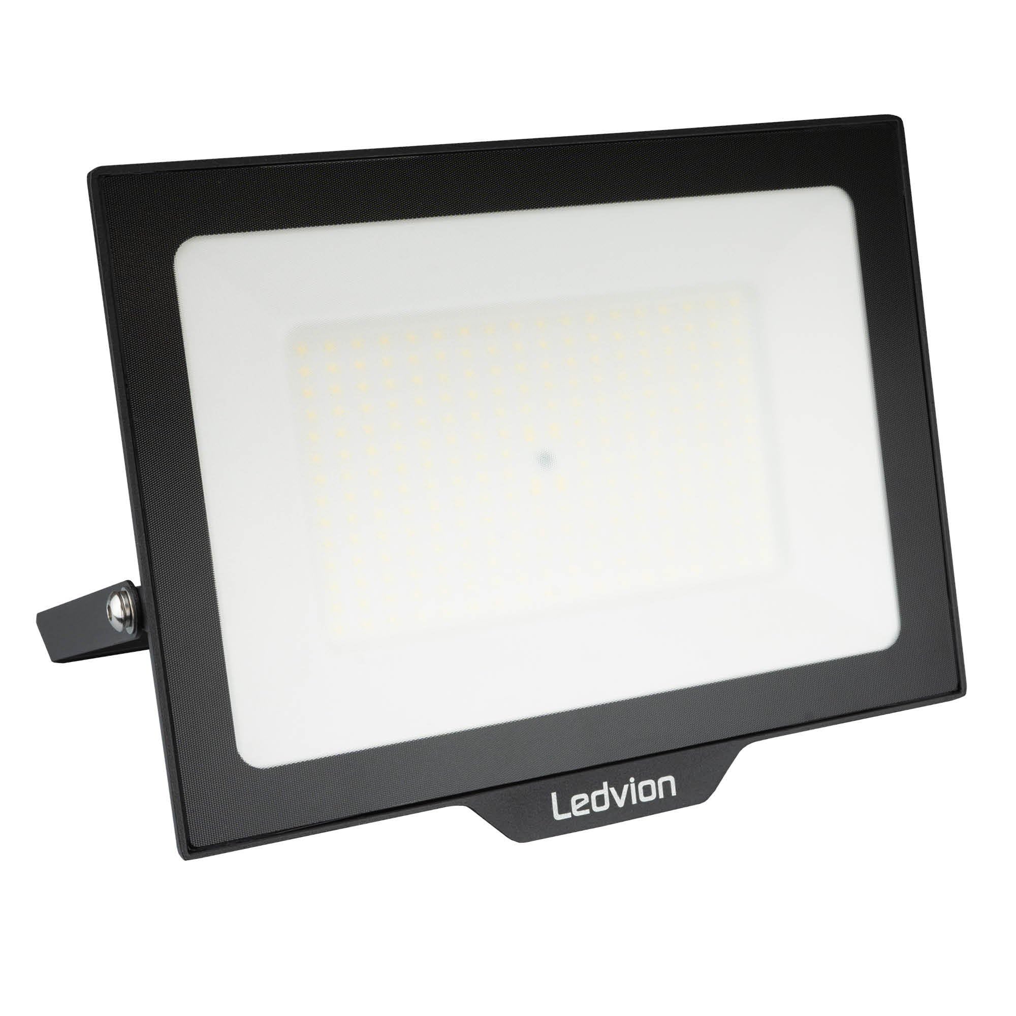 Ledvion - LED Floodlight, Incl. 0.5M Cable, 150 Watt, 4000K, 18000 Lumens, IP65 Waterproof, Incl. Quick Connector