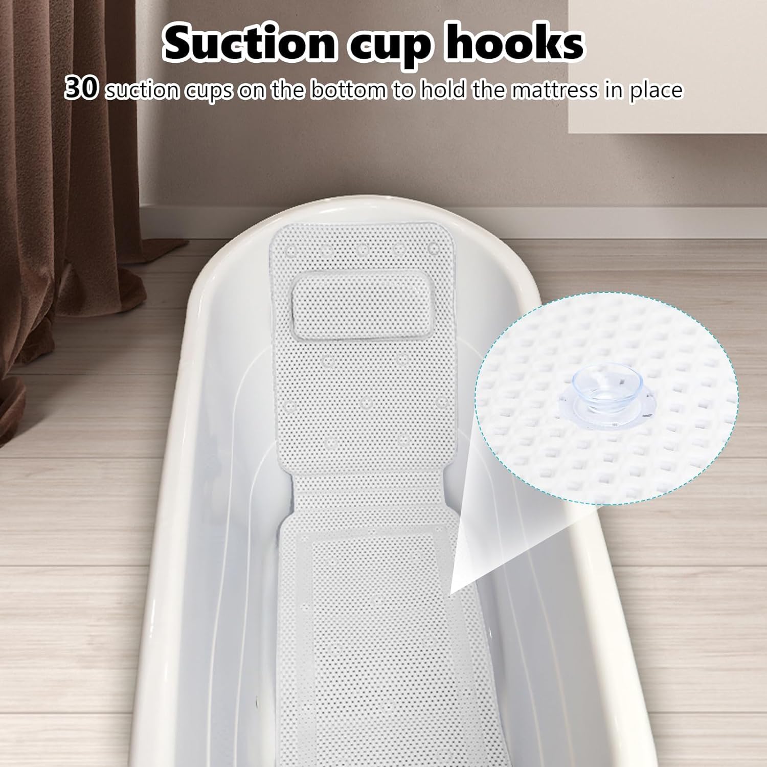Tappetino Da Bagno Impermeabile In PU, Cuscino Da Bagno Con Ventosa Cuscino Da Bagno Ergonomico Adatto A Tutte Le Vasche Da Bagno Regalo Di Compleanno Regalo Di Natale 86255233