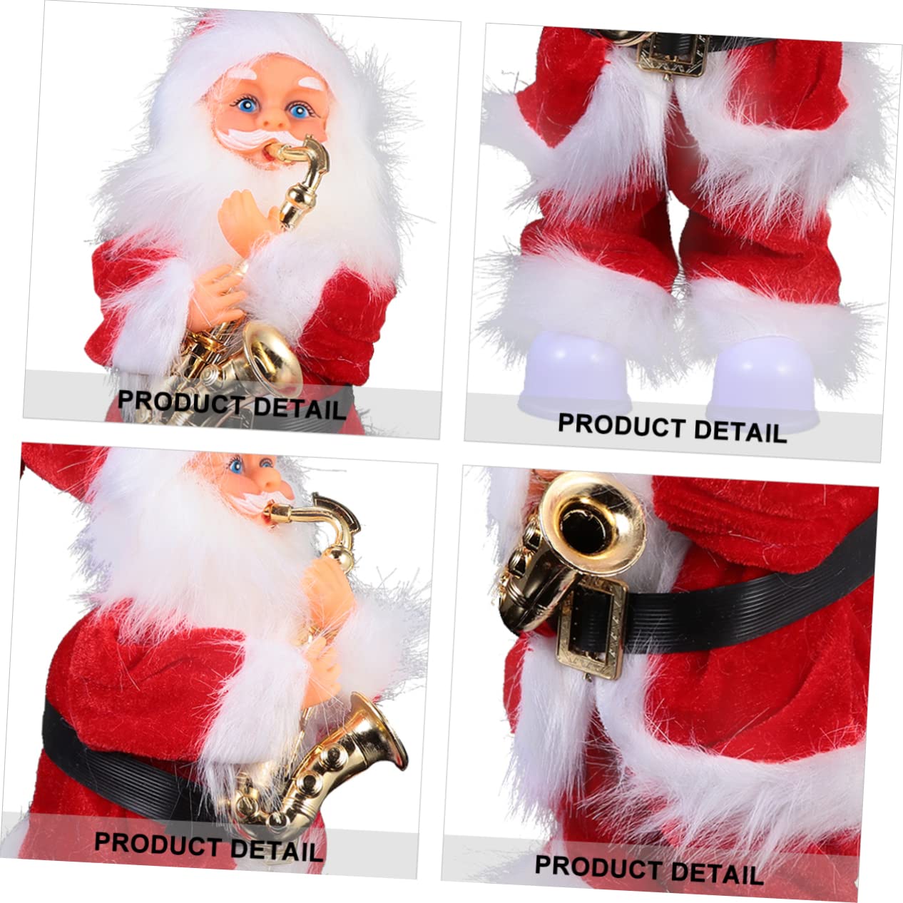 Abaodam Muñeca Musical de Papá Noel Juguete Eléctrico para Decoración Navideña Adorno Creativo de Papá Noel para Fiesta de Invierno