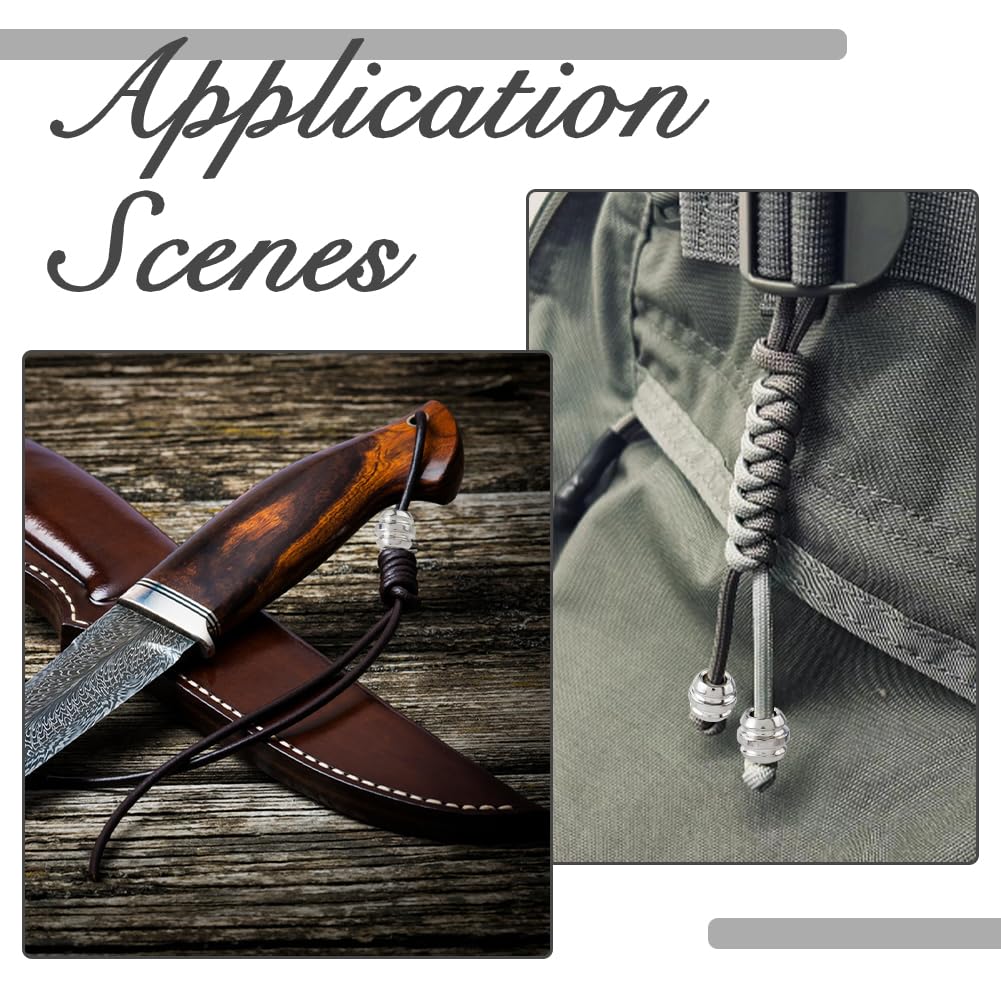 Perline In Ottone Per Cordino Coltello - Gufo E Teschio | Accessori EDC Fatti A Mano - 2