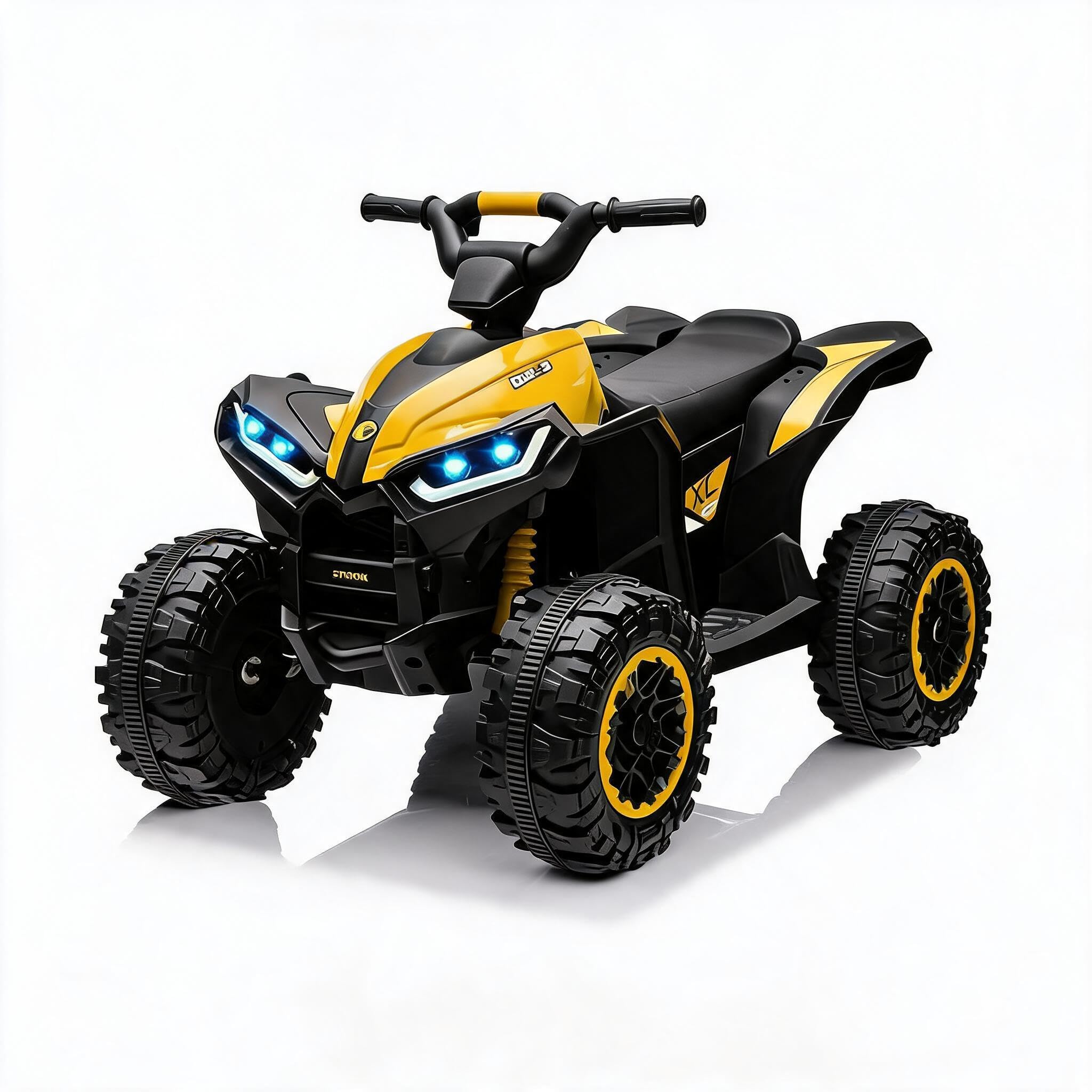 12V Kids Electric Quad Bike Ride‑On ATV Toy with Remote Control, Yellow — image 1
