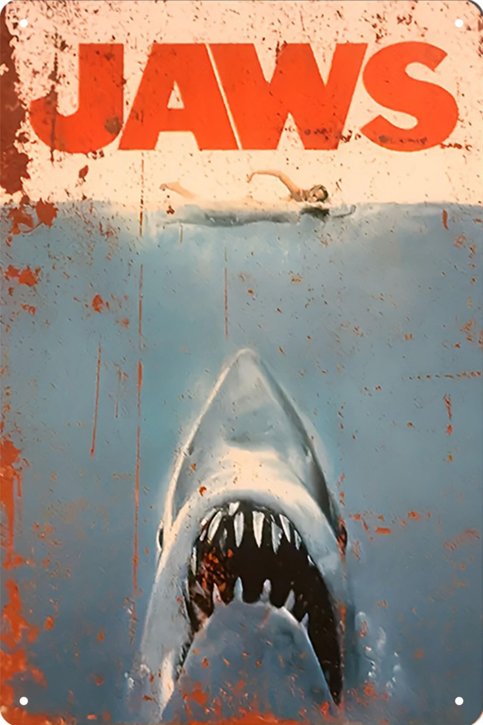 Vintage Room Metal Sign,Retro Home Tin Sign,Wall Aesthetics and Decor for Kitchen Bar Pub Club Cafe Living Room Restaurant Shop Office 8x12 Inches (jaws)