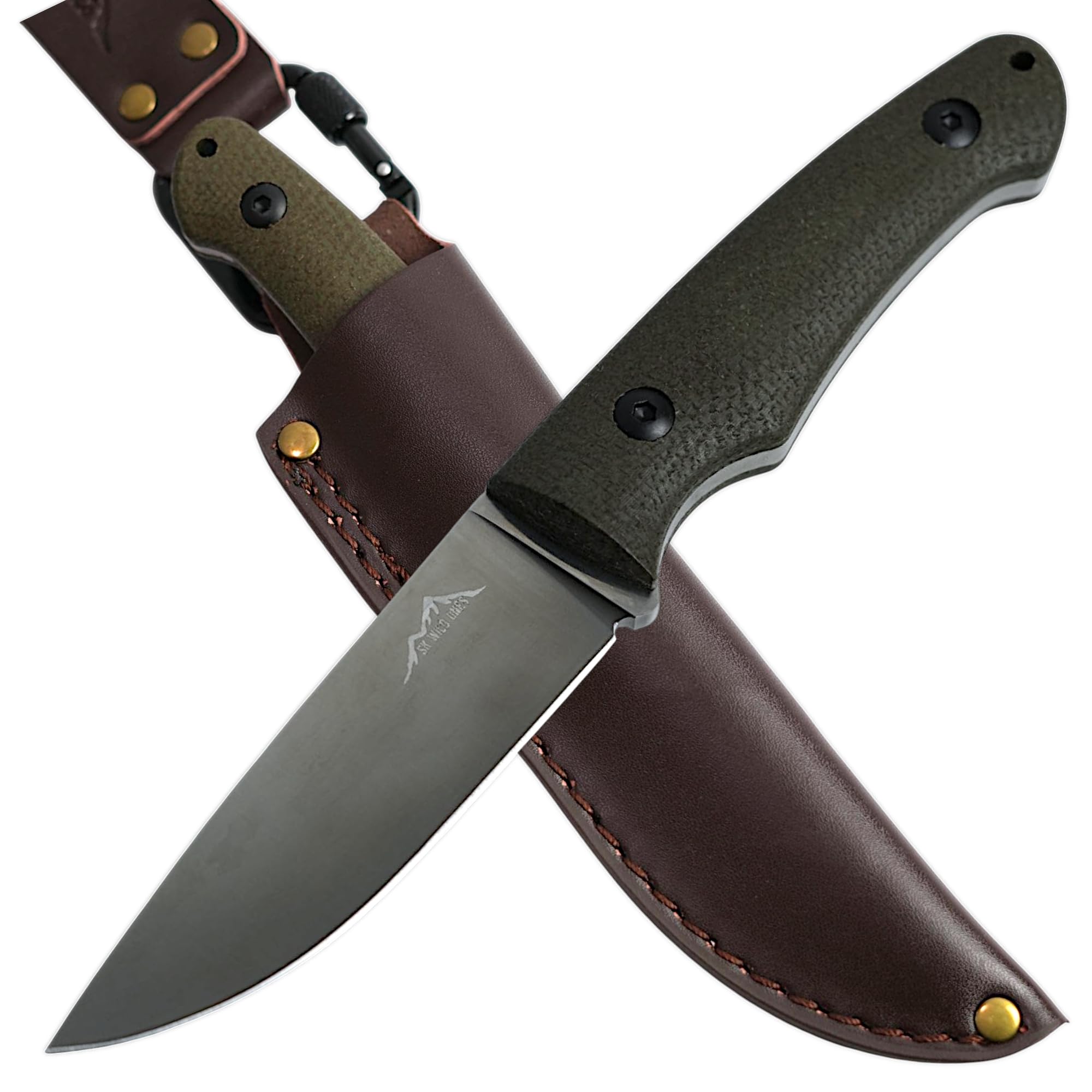 SK Wild Ones® Outdoor Messer Survival - Jagdmesser Feststehende Klinge - Survival Messer Outdoor Griff aus Micarta - Outdoormesser Feststehend - Aus 440C-Stahl Survival Knife für Camping Tyr