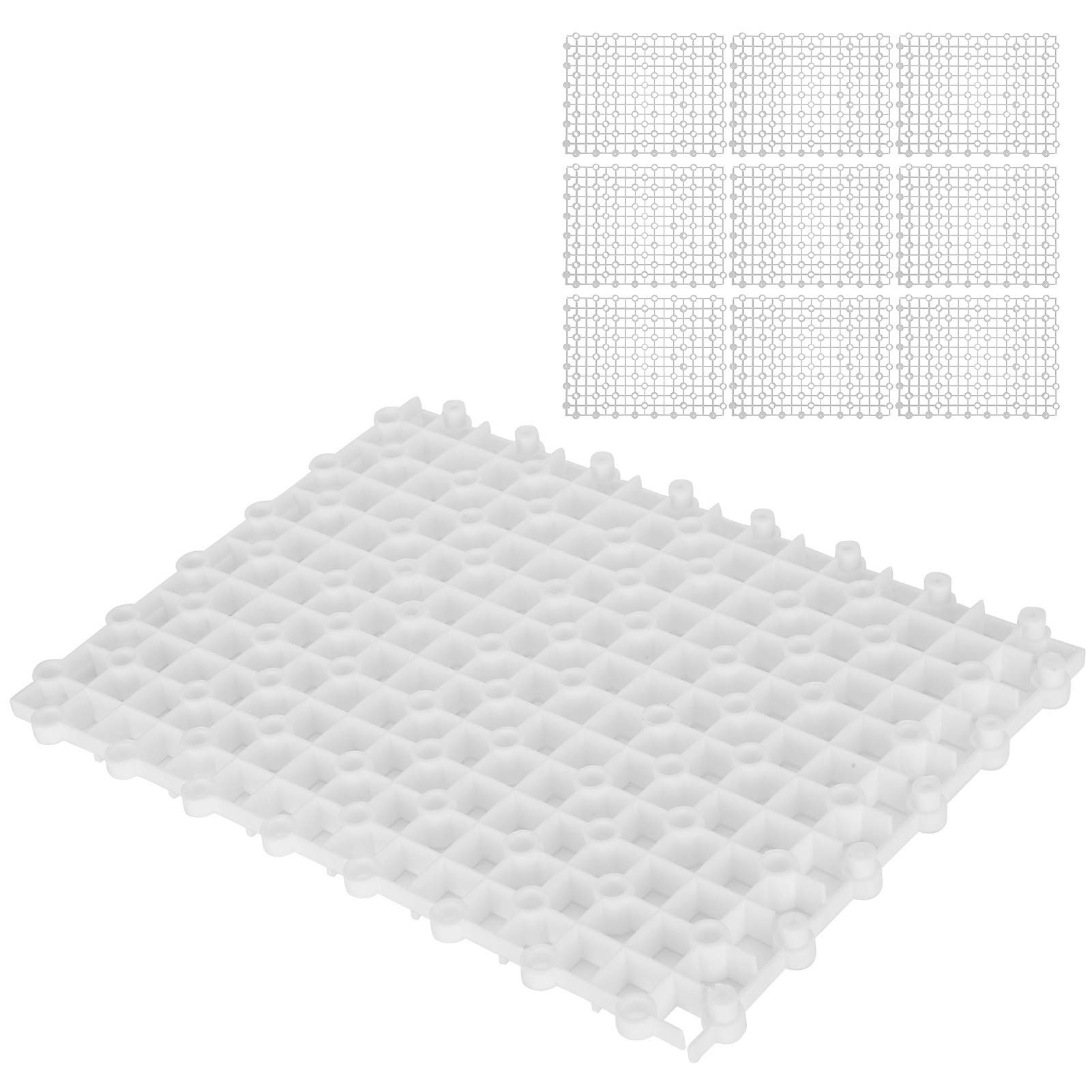 【𝐑𝐚𝐦𝐚𝐝𝐚𝐧 𝐏𝐫𝐨𝐦𝐨𝐭𝐢𝐨𝐧】 Smooth Fish Tank Bottom Isolation, Convenient Installation 10 Pcs Divider Bottom Filter Plate Aquarium Isolation Board, for Fish Tank Animals Pets(white, 10 partiti