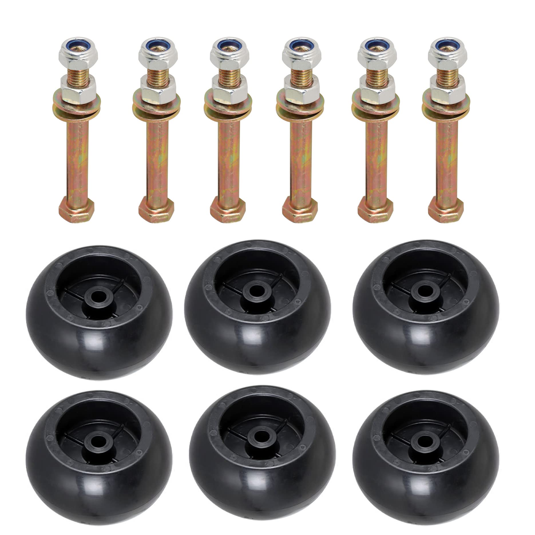 6 ruedas de cubierta de cortacésped de repuesto para Hustler 788166 31997 781567 781708 con kit de herramientas