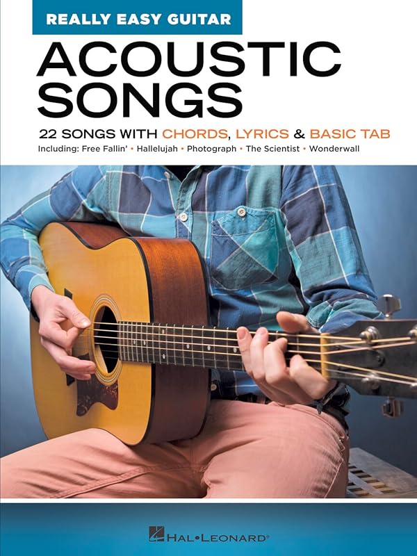 Acoustic Songs Really Easy Guitar Series | Guitar Sheet Music Book for Beginners with Chords Lyrics and Basic Tab | Easy Acoustic Guitar Songbook for Practice and Learning | 22 Popular Songs