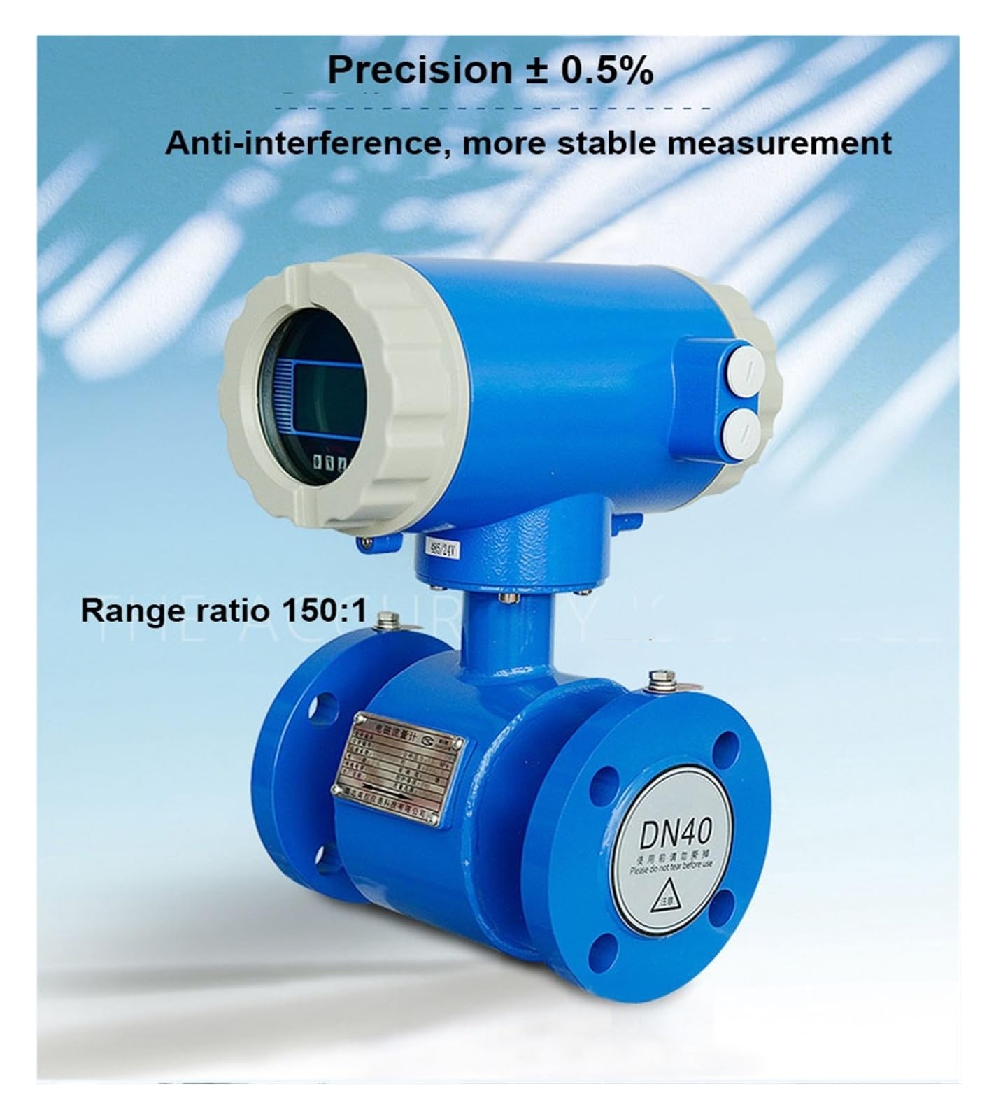 Caudalímetro electromagnético integrado con pantalla LCD for tuberías de aguas residuales, DN50/80/100, sensor de salida RS485 de 4-20 mA. Garantizar la estabilidad(DN32)