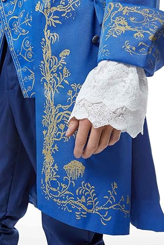 Miniatura 6 de Disfraz de la bestia, disfraz de príncipe de belleza, uniforme azul, disfraz de Halloween, cosplay, trajes de caballero