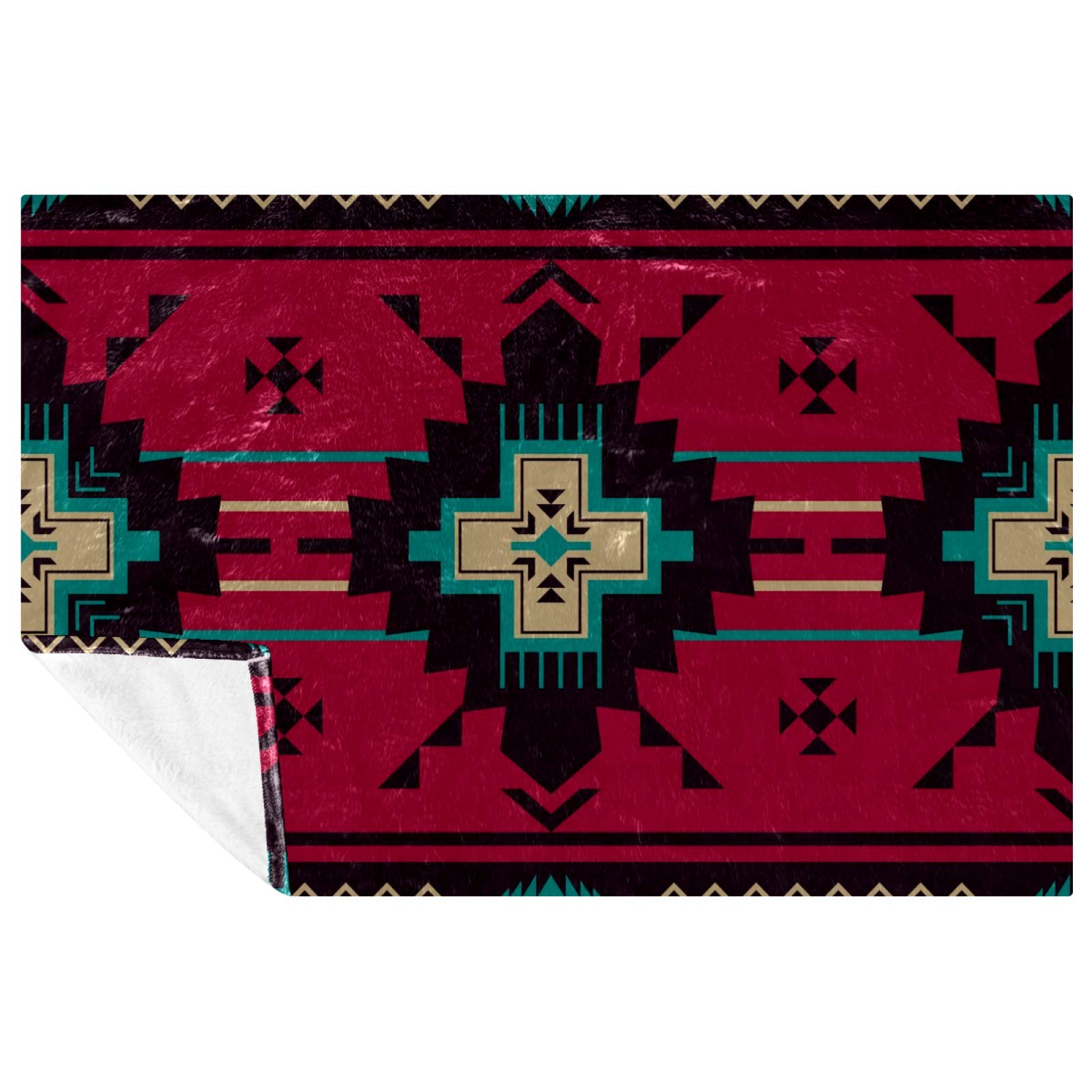 Couverture douce et chaude aztèque 150x100 cm pour un confort absolu