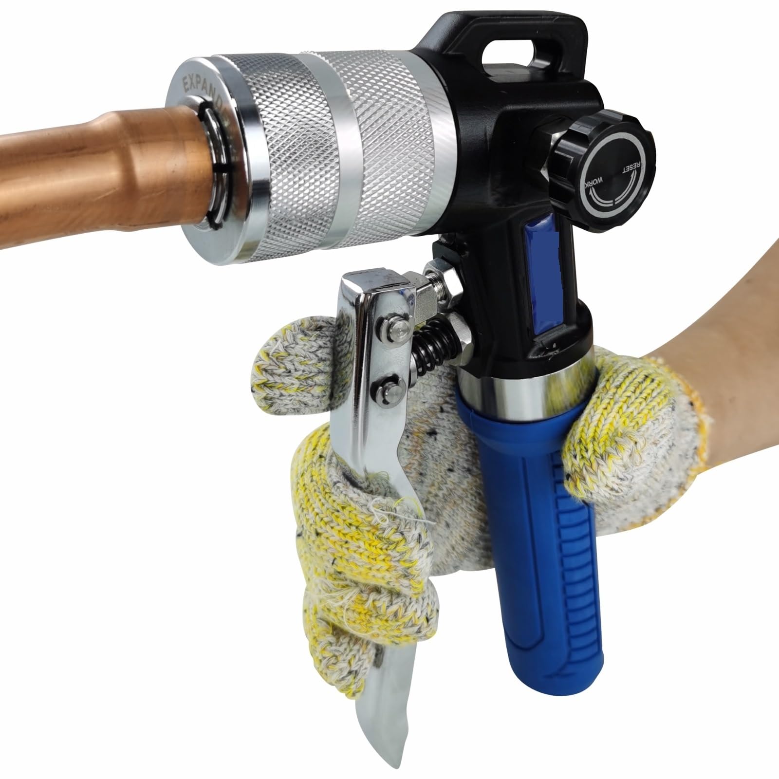 Zestaw narzędzi do hydraulicznego SWAGINGU HVAC Rozpierak rur miedzianych rozszerzania 10-28 mm lub 3/8" 1-1/8" Urządzenie do mnożenia siły(Inch jaws)