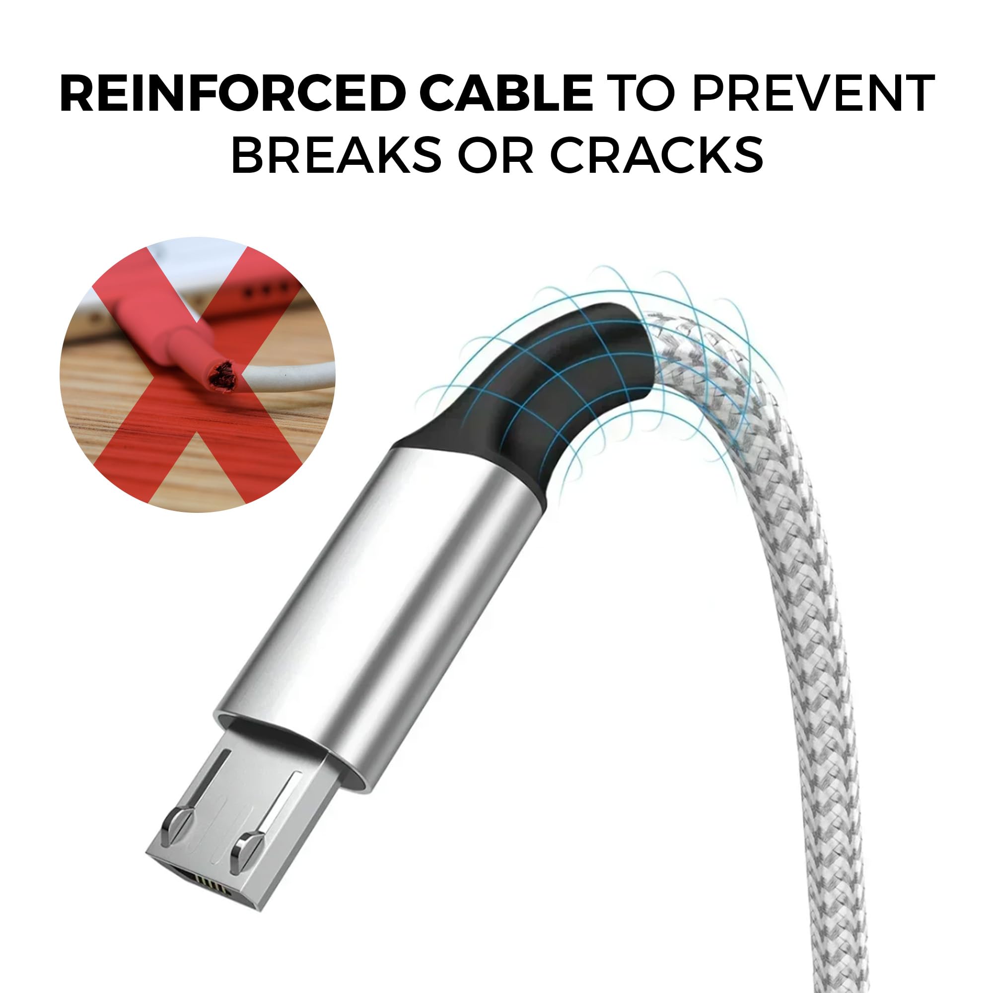 MUTTO 3 in 1 Multi Cavo di ricarica universale USB a testa Micro USB/USB-C/Lightning per Apple Compatibile con iPhone Serie 11 & 12/X/XS/XR/8/8 Plus/7/7 Plus e Android, Samsung, Huawei, Kindle, Xiaomi