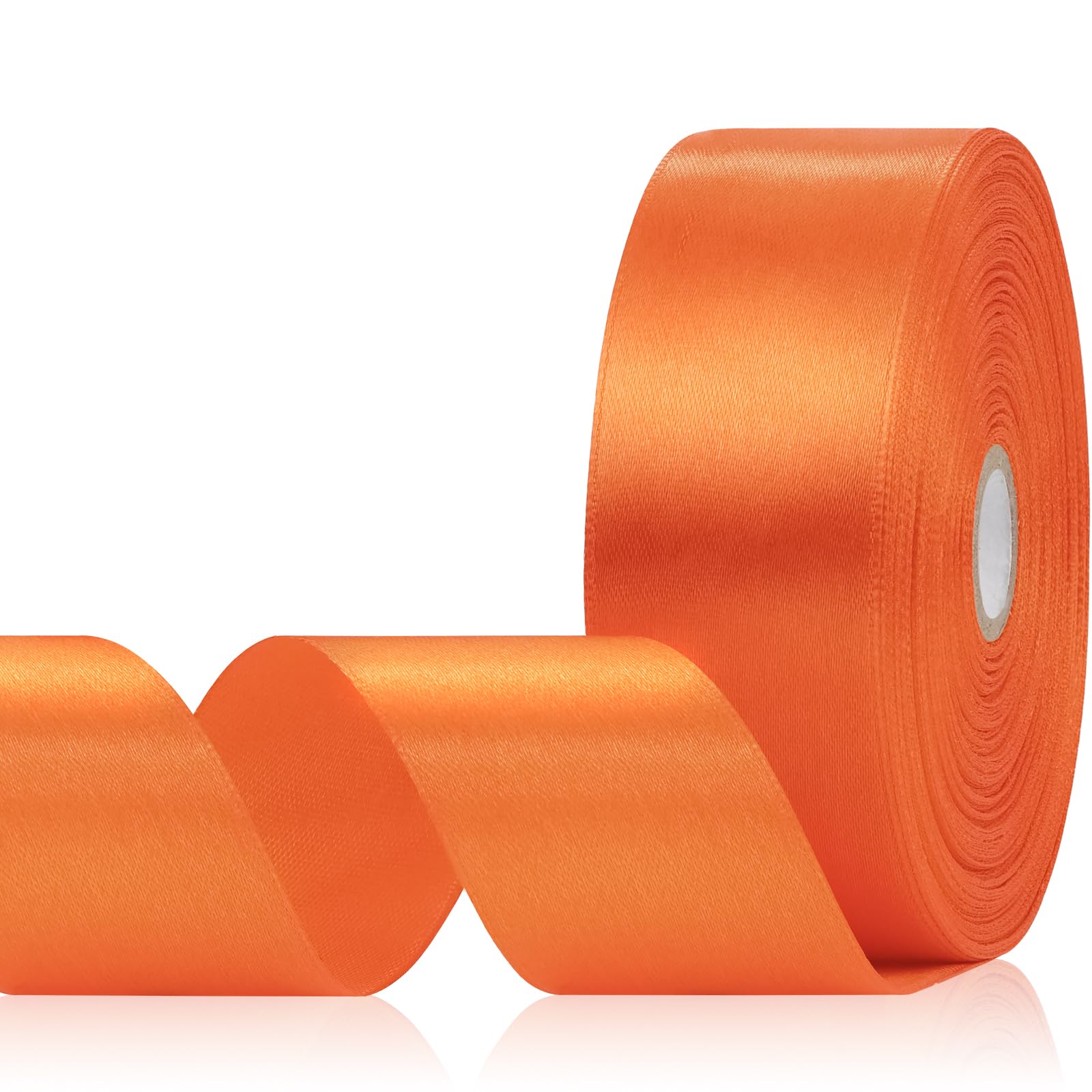 Amazon.com: Aoropo Orange Ribbon 1-1/2 Inch x 60 Yards, Orange Satin ...
