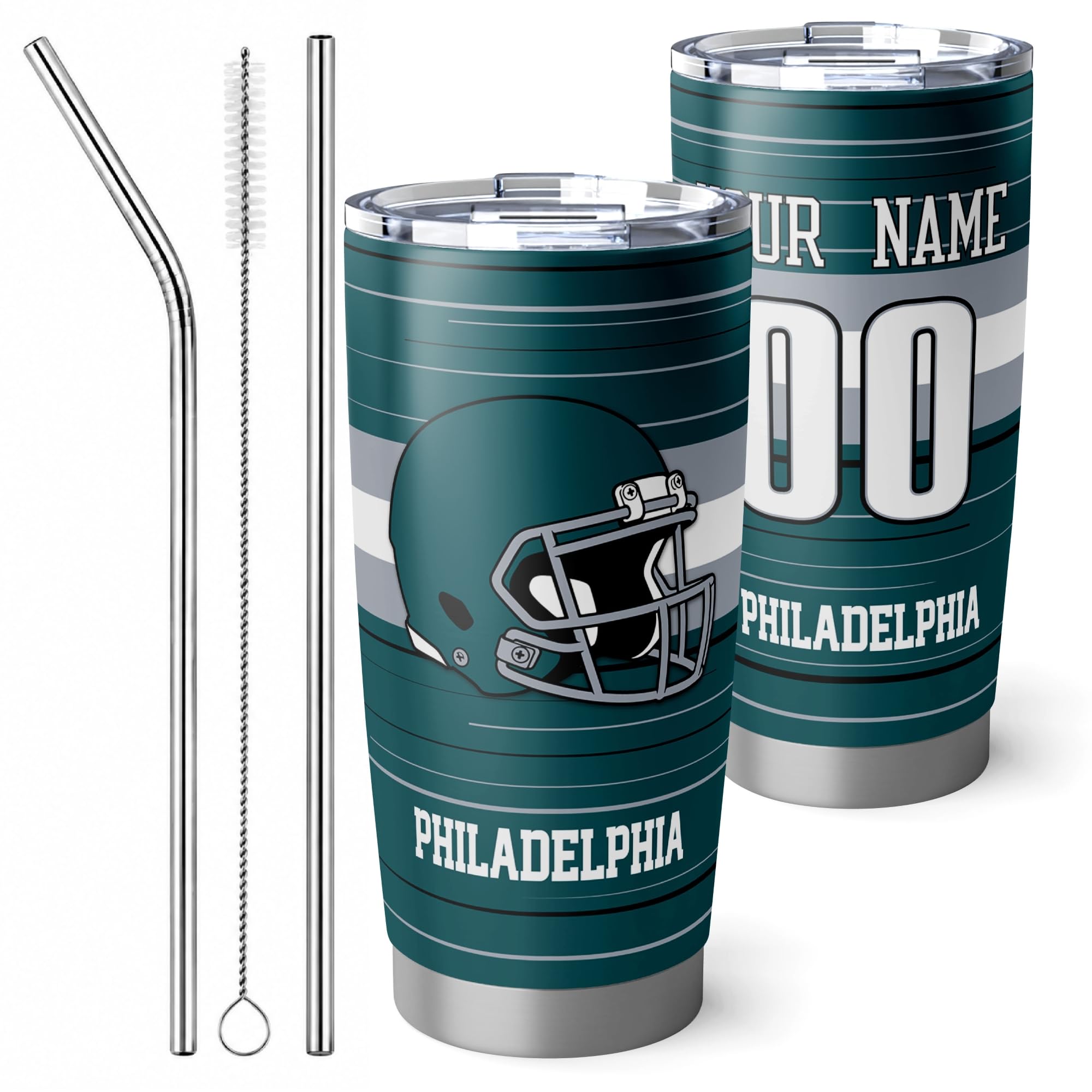 Philadelphia Tumbler 20oz Travel Mug Gifts Custom Name Number
