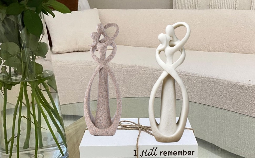 Estatua de pareja para decoración del hogar miniatura 7
