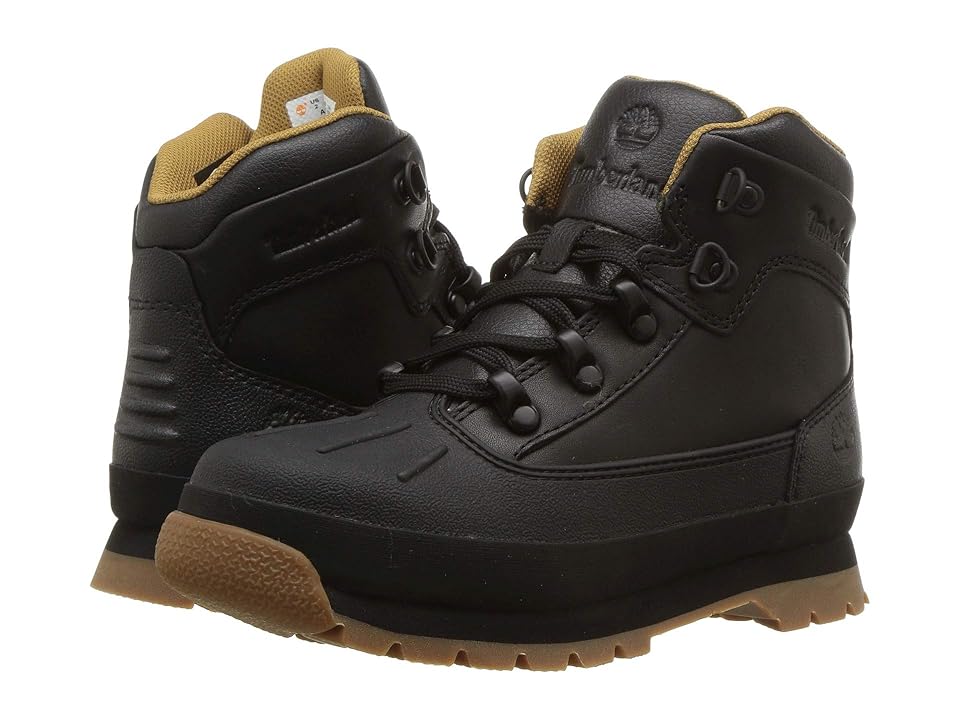 

Timberland Kids Euro Hiker Shell Toe (Little Kid) (Black Full Grain) Kid's Shoes