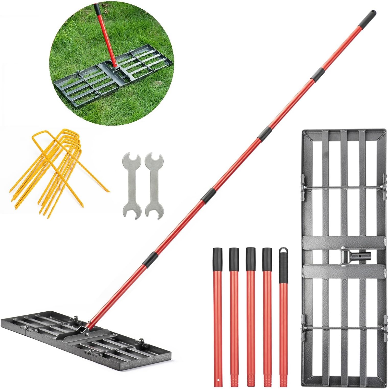 Amazon.com : Lawn Leveling Rake 30x10 inch, Heavy Duty Lawn Leveling ...