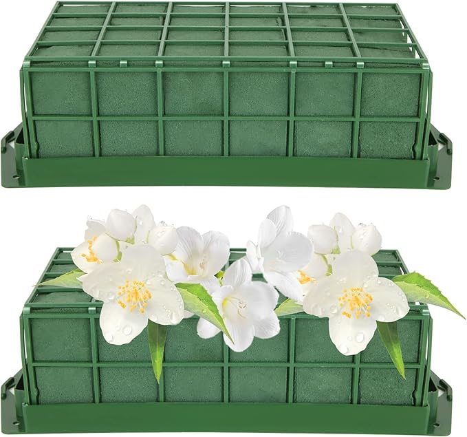 AKOLAFE 2PCS Floral Foam Blocks Floral Foam Cage for Artificial Flowers