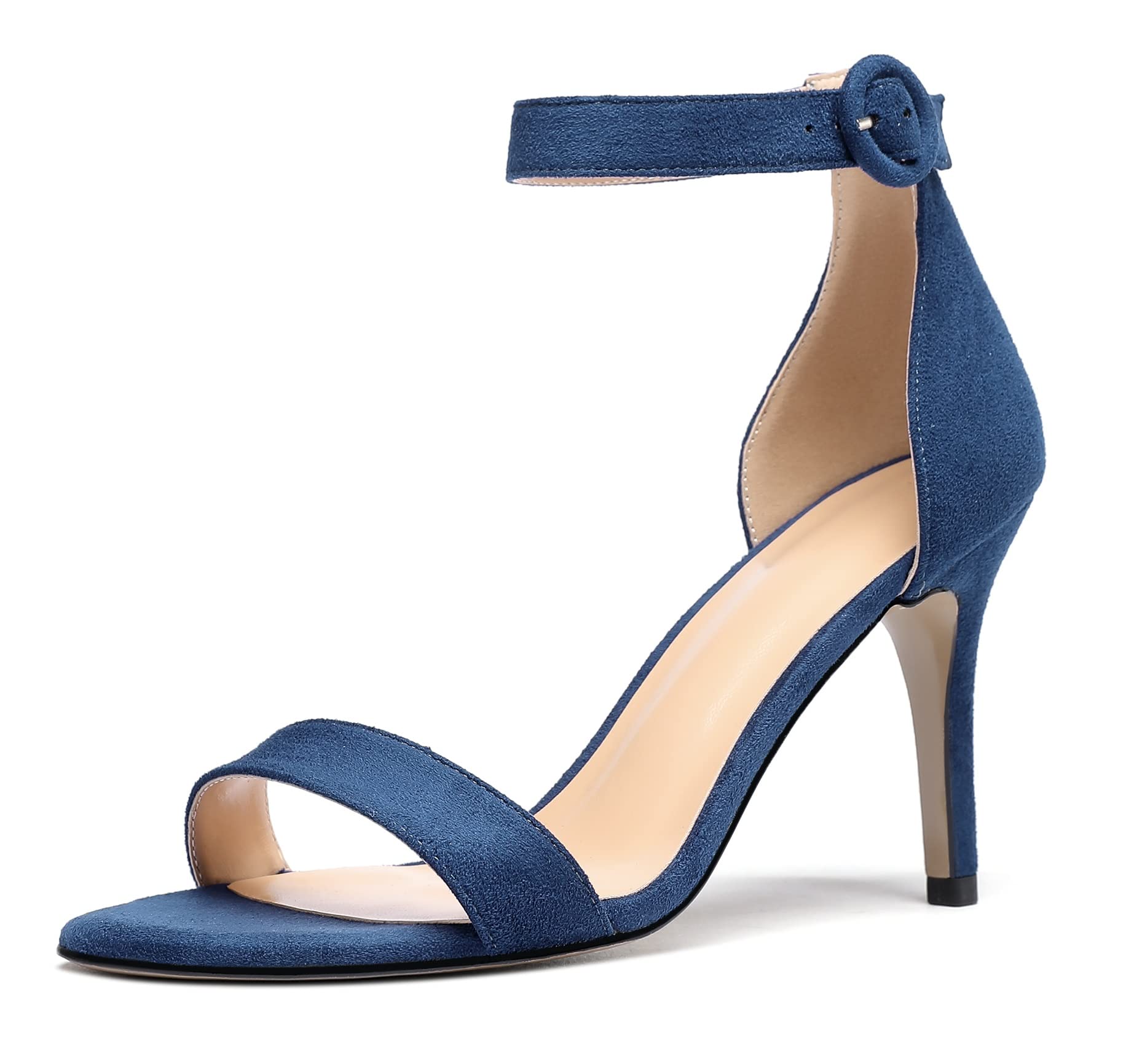 EDEFS Sandali col Tacco Donna Stiletto a Fibbia Peep Toe Scarpe da Sposa