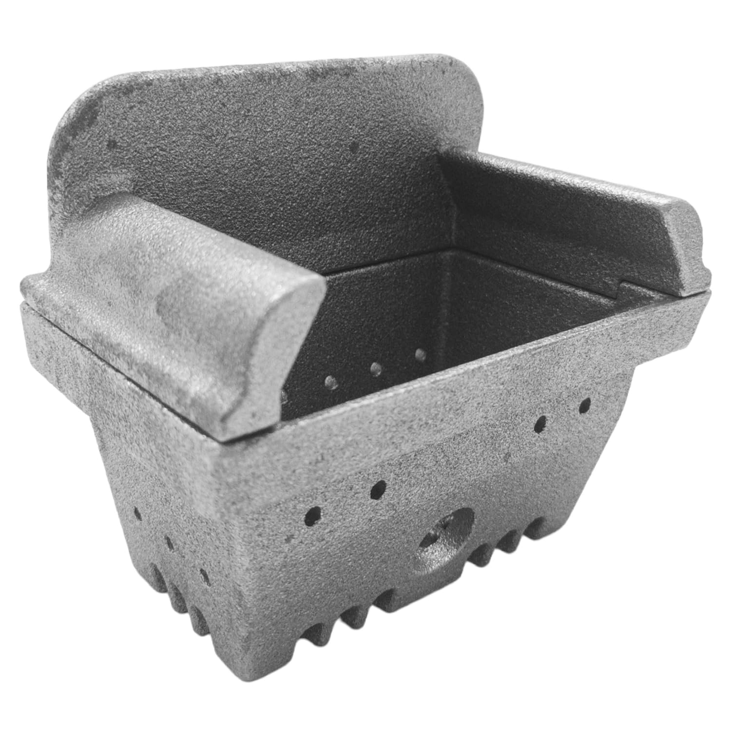 eRicambi® Braciere in Ghisa Cestello 2 Pezzi per Stufa a Pellet, con Foro per la Resistenza di Accensione, Compatibile con KALON 220002, Dimensioni 136x92mm H=116mm