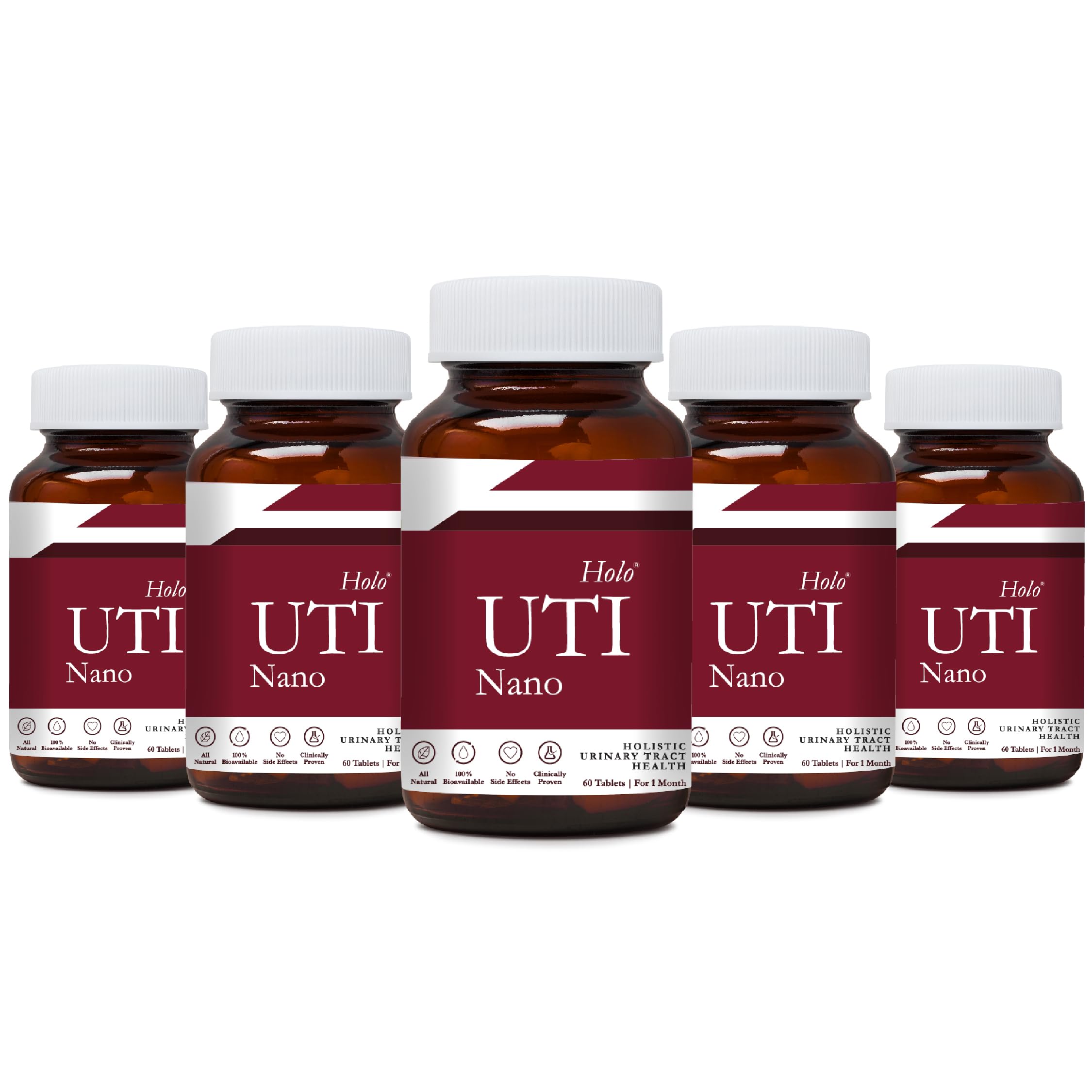 ZEROHARM Holo UTI tablets | For men & women | Plant-based UTI supplements | Fights UTI | Inhibits bacterial growth | Flushes out toxins | Balances pH | Maintains urological function | 300 veg tablets.