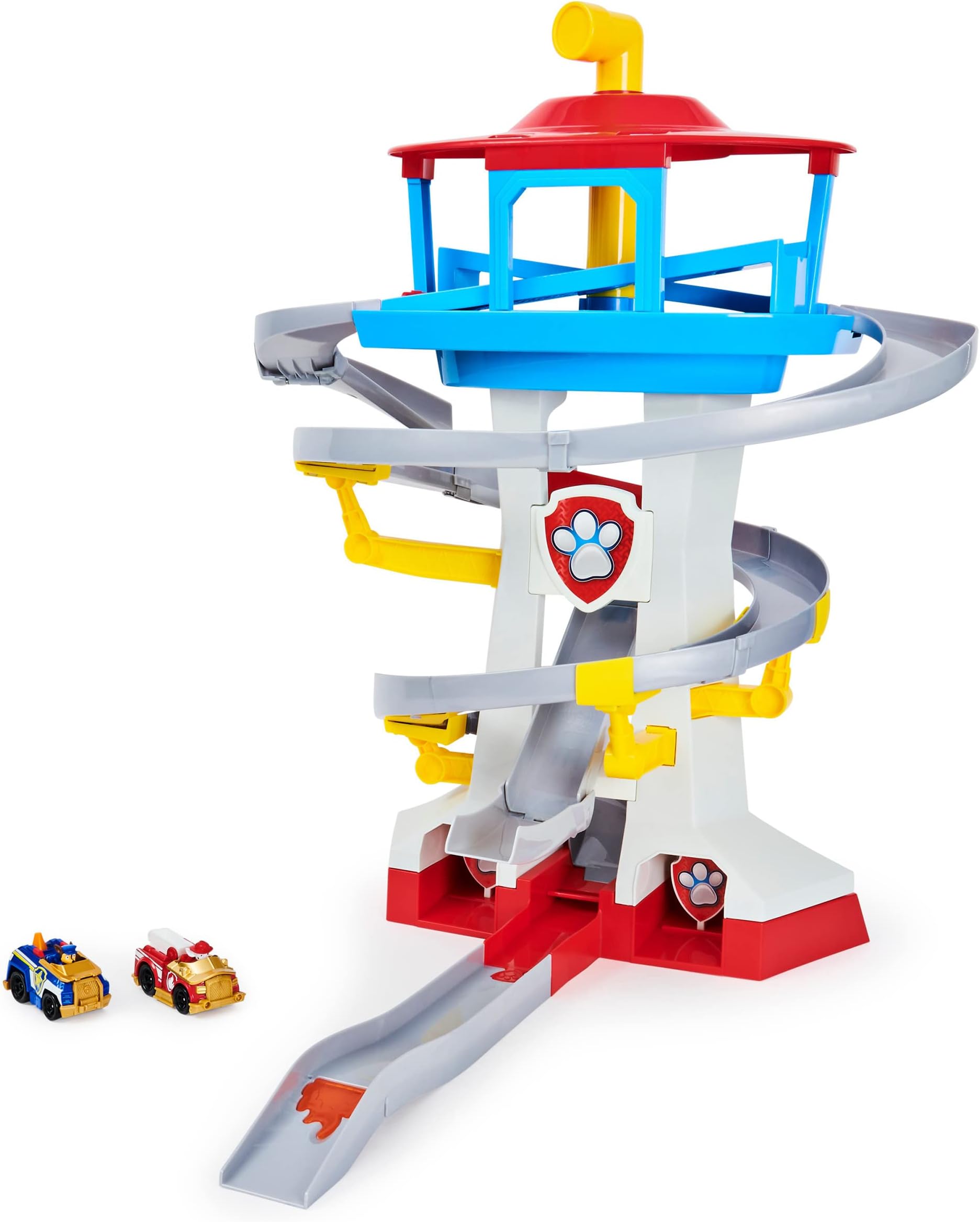 Paw Patrol, True Metal Adventure Bay Rescue Way Toy Playset with 2 Exclusive Die-Cast Vehicles, 1:55 Scale