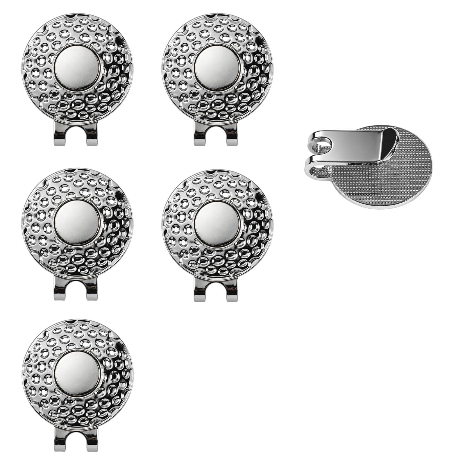 Elovara 6 Pcs Magnetic Golf Ball Marker Hat Clip, for Caps, Belts, Gloves