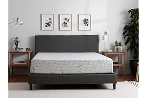 Tulo Twin Size 10-Inch Medium-Plush Memory Foam Bamboo Pressure Relief Mattress in a Box