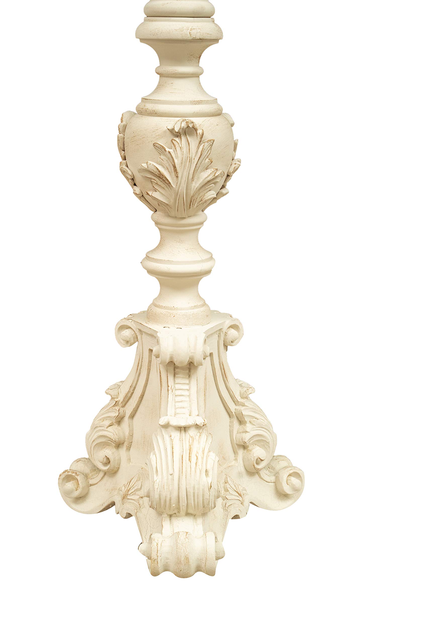 Biscottini candeliere legno 150x30x30 cm | Portacandele legno | Candelabro bianco Made in Italy | Candelabri Shabby | Candelabro da terra