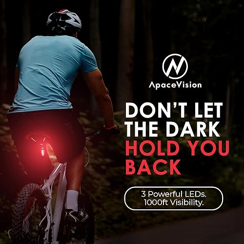 Miniatura 6 de EverLightFX - Luz LED de seguridad recargable por USB (paquete de 2) por Apace, luz trasera de bicicleta súper brillante funciona brillantemente