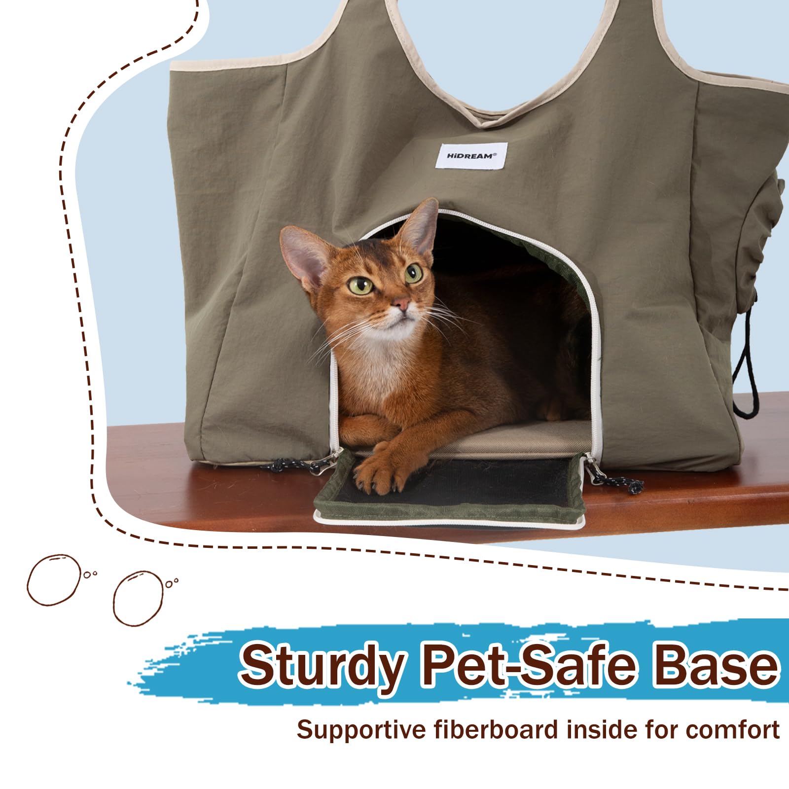 Sac de transport en nylon pour chats et petits chiens jusqu'à 6 kg, sac de transport étanche à main et sac fourre-tout à bandoulière, fenêtre en maille respirante avec trou élastique latéral