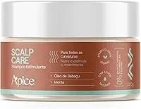 Ápice Shampoo Esfoliante em Pasta Scalp Care com Semente de Oliva e Menta | Detox e Crescimento | 250g