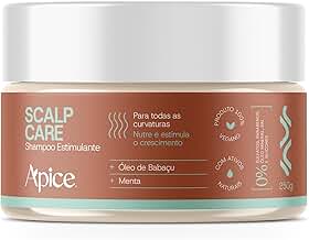 Ápice Shampoo Esfoliante em Pasta Scalp Care com Semente de Oliva e Menta | Detox e Crescimento | 250g