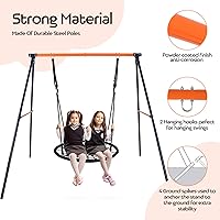 Vista 2 de ZENY Marco de soporte para columpio, resistente juego de columpios con marco A para patio trasero, capacidad de peso de 440 libras, soporte