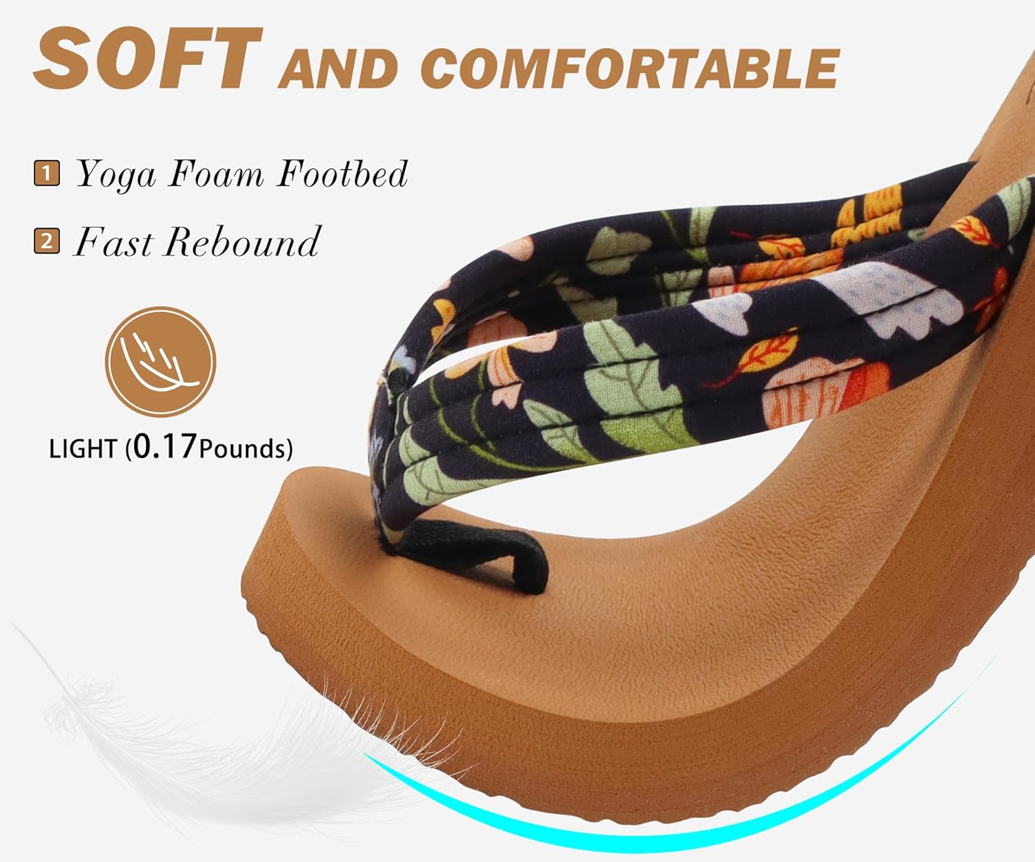 KuaiLu Womens Yoga Mat Flip Flops Comfy Arch Support Ladies Summer Beach Pool Soft Cushion Walking Thong Sandals Orthotic Slip on Outdoor Indoor Slides Famale Travel Essentials Outfits Shoes Khaki US8 - Image 3