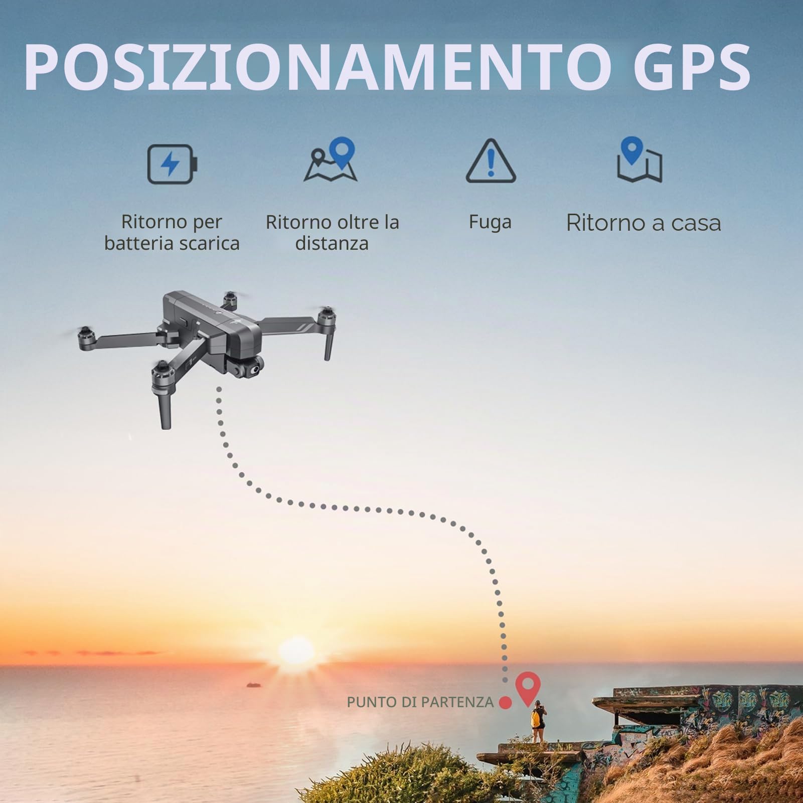 SJRC F11S 4K Pro GPS HD Camera Drone, Profesional 2 Axis Gimbal 3KM RC Quadcopter, 27 min per batteria, motore brushless, ritorno automatico a casa, seguimi (1 Battery)