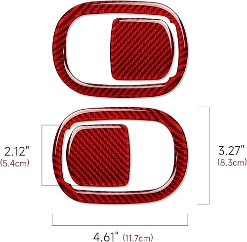 Vista 22 de Para Dodoge Challenger 2015 2016 2017 2018 2019 2020 2021 2022 2023 Accesorios Car Cup Holder Decor Calcomanías Calcomanías de fibra de carbono