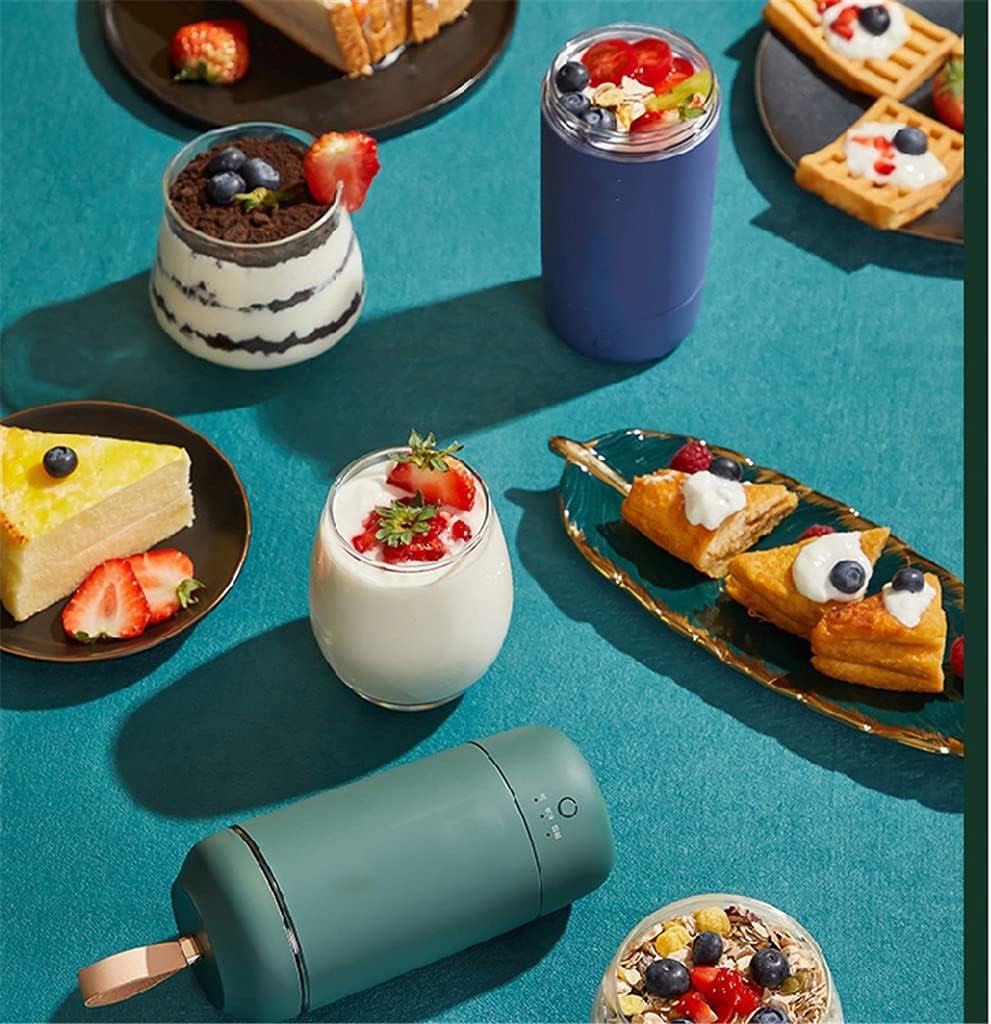 Portable Yogurt Maker 280ml Automatic Yogurt Cup Yogurt Fermentation Machine Multifunctional Breakfast Cup (Color : Green Size : 77 * 77 * 210mm)