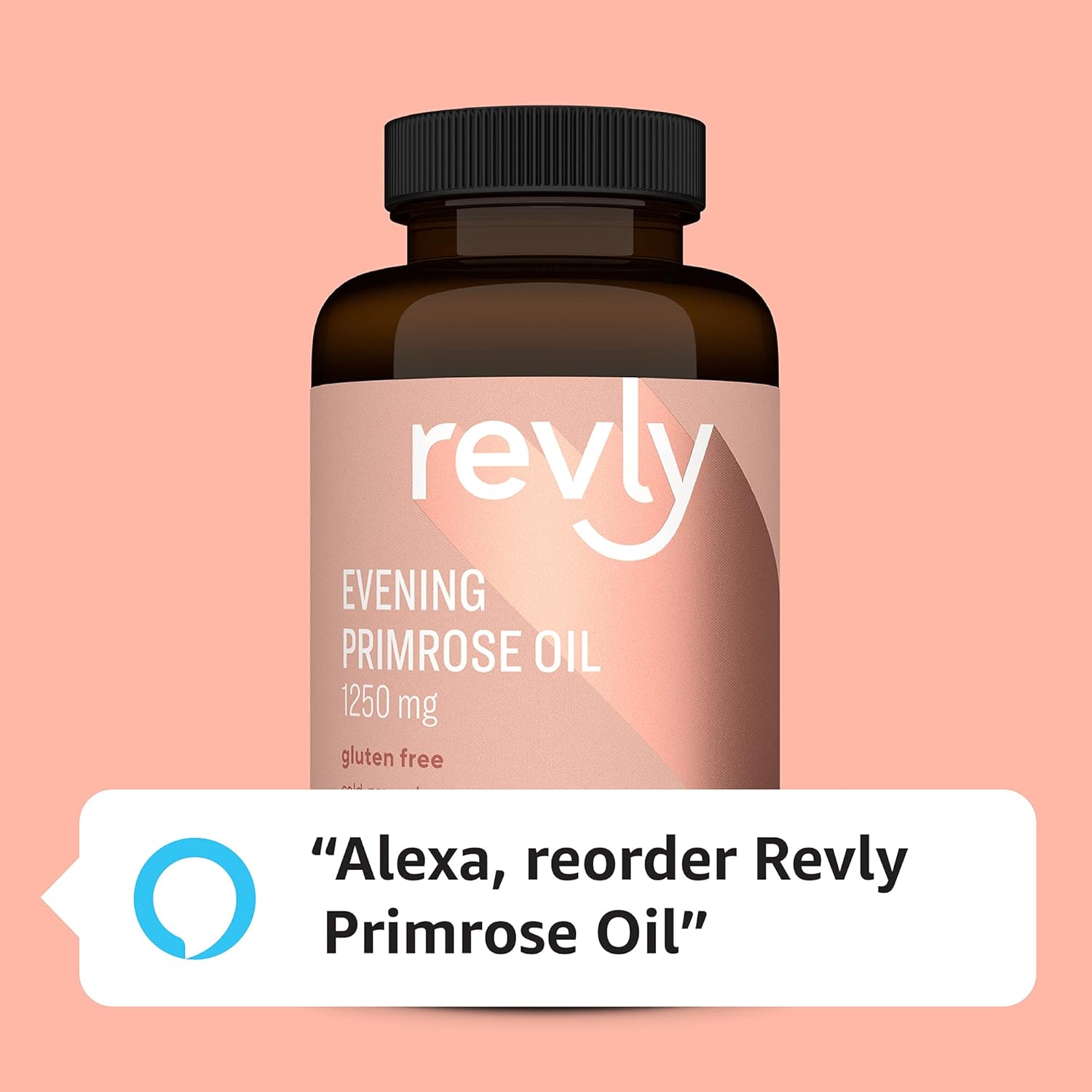  Brand - Revly Cold-pressed Evening Primrose Oil, 1250 mg, 120 Softgels, 4 Month Supply, Satisfaction Guaranteed : Health & Household