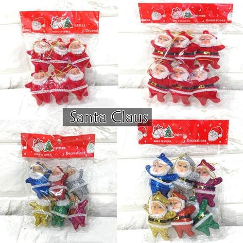 Miniatura 7 de FZBNSRKO Adornos para árbol de Navidad, 24 piezas de adornos colgantes de Papá Noel, mini colgantes de Papá Noel, mini adornos de Navidad para