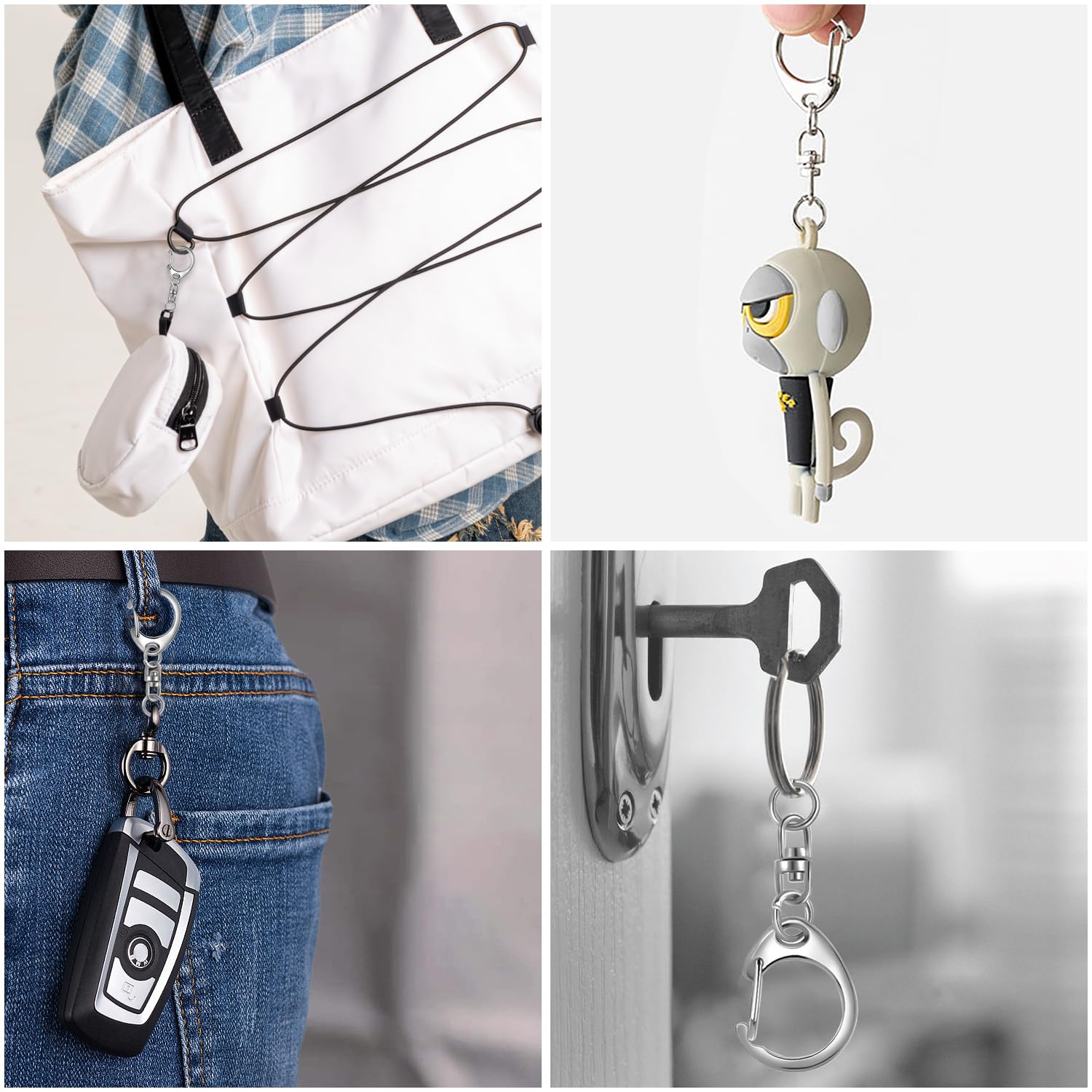 Amazon.co.jp: キーホルダー金具【50個入り】ナスカン キーホルダー パーツ 回転カン付き ワンタッチ 回転フック 鍵や人形など掛けられ  通勤 学校 DIY用パーツ シルバー 44mmｘ18mm : ホビー キーホルダー金具 ナスカン シルバー 500個入 回転カン付き 手作りキーホルダー  ...