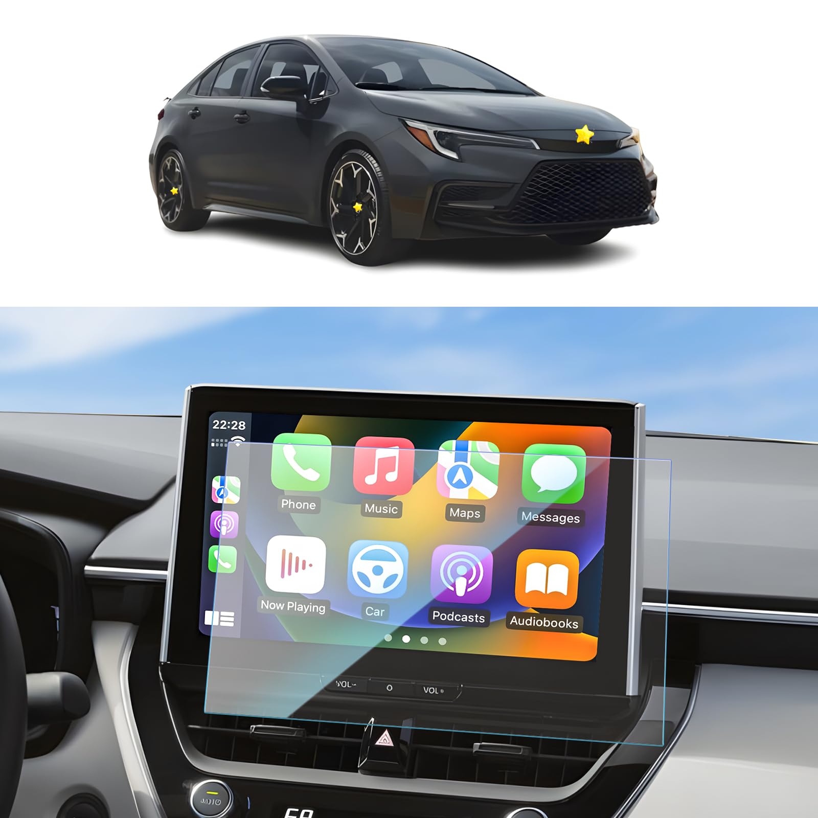 SKTU for 2025 Toyota Corolla XSE Accessories Screen Protector for 2025+ Toyota Corolla (FX/XSE) 10.5-Inch Infotainment Touchscreen [Ultra Clear, Anti Glare&Scratch] Toyota Corolla FX 2025 Accessories