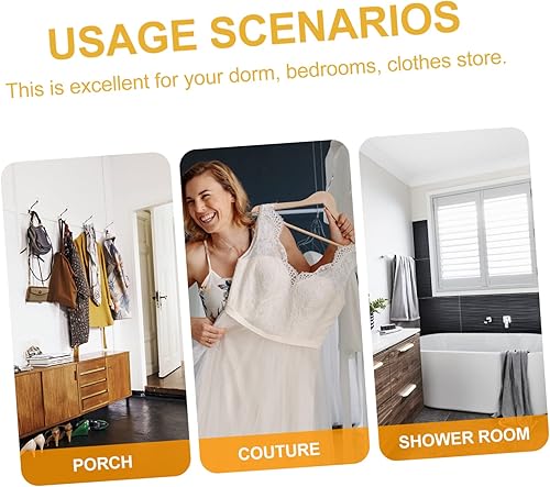 Miniatura 7 de Zerodeko 2 ganchos de ropa de acero inoxidable para tienda de ropa, perchero para perchero, ganchos para tienda de ropa, colgador de ropa, perchero