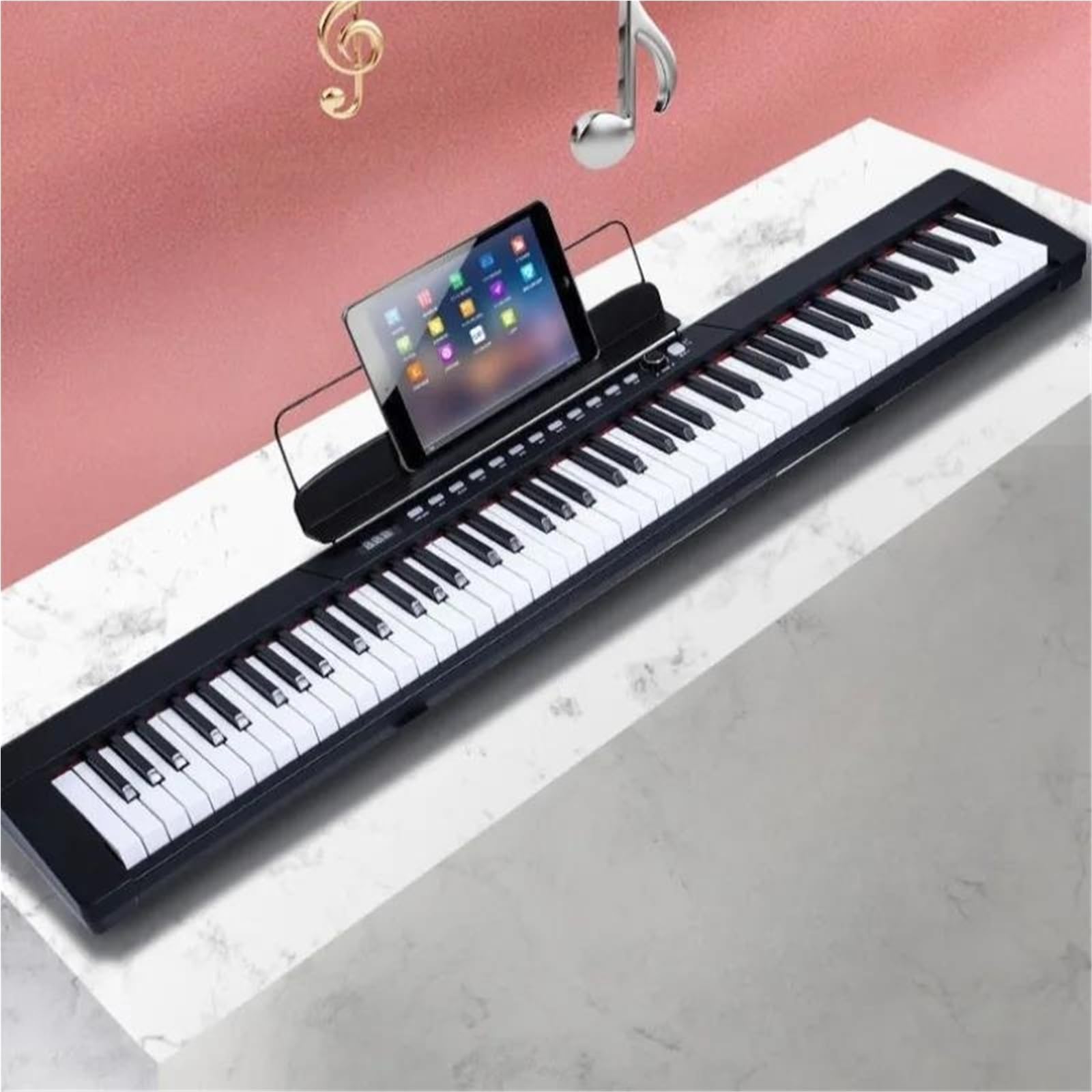 Profesjonalne Pianino Elektroniczne 61 Klawiszowe Pianino Elektroniczne Przenośna Klawiatura Muzyczna Z Redukcją Szumów I 88 Klawiszami(Type3)