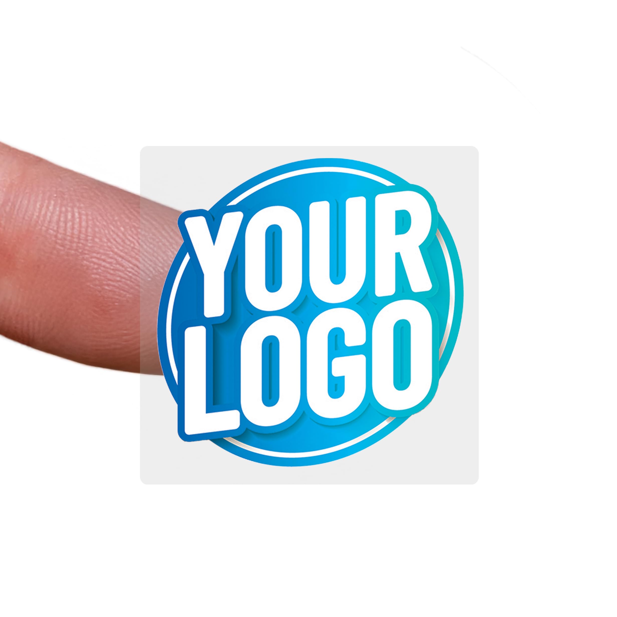 Personalised 40mm Transparent Square Stickers - Custom Business Logo Labels - Square Label Stickers for Company Branding - Packaging - Thank You Seals (Transparent Matt, 240 Labels (10 Sheets))