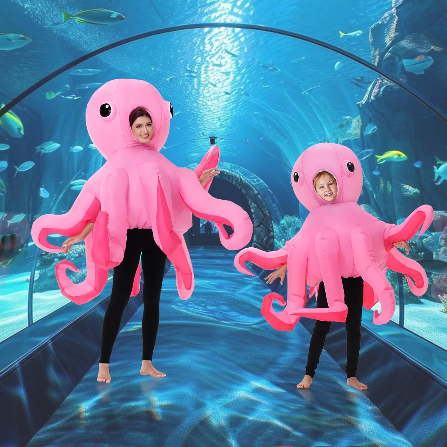 Spinosaurus Inflatable Octopus Costume for Adult Inflatable Halloween Costumes Funny Blow Up Sea Animal Costumes for Men Women