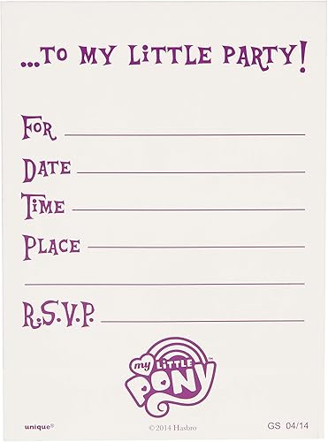 Miniatura 2 de Paquete de suministros para fiesta My Little Pony, invitaciones